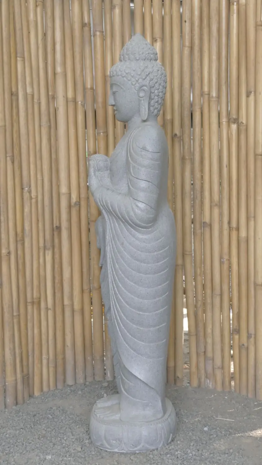 Product image 5 of the product “Standing Buddha with Lotus Flower, ca. 153 cm H ”